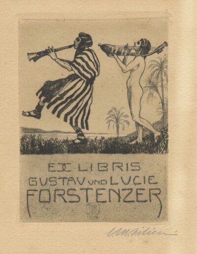 Exlibris Gustav und Lucie Forstenzer
